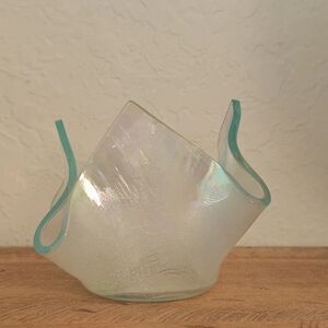 Elegant Iridescent Glass Art Piece